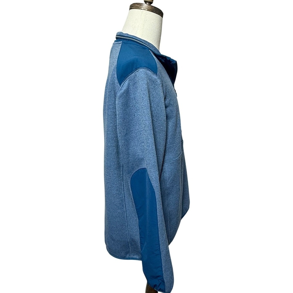 Vineyard Vines Mountain Sweater Men XL Blue Fleece 1/4 Zip Sweatshirt Zip Pocket - Picture 7 of 12